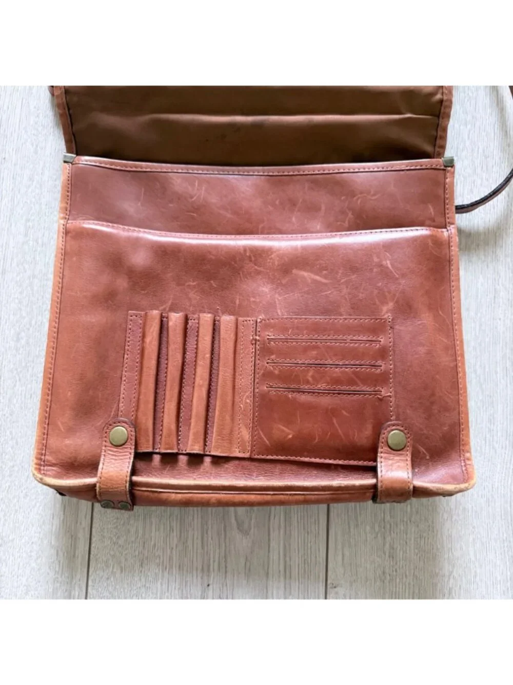Vintage Alla Moda Bellezza Men's Messenger Bag Professional Academia Leather